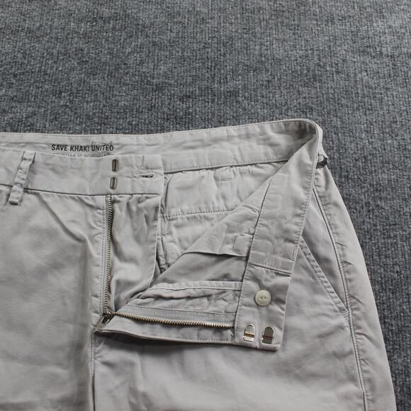 Save Khaki United Shorts Mens 33 Twill Bermuda Classic Flat Front Casual USA - Picture 3 of 8